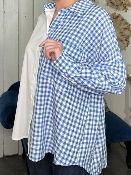 Chemise Mi-Vichy Bleu Vif