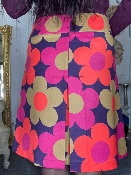 Jupe 70’s Marguerite Aubergine
