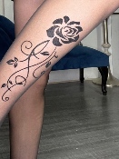 Collants 7 : Tattoo Fleur