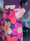 Jupe 70’s Marguerite Aubergine
