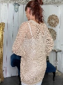 Gilet Crochet Étoile Doré