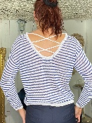 Pull Marinière Dos Lacé