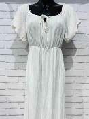 Robe Longue Écrue Manches Bouffantes