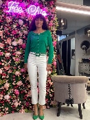 Cardigan Pailleté Vert