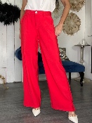 Pantalon Large Rouge