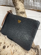 Porte-Monnaie Cœur Anthracite Grainé