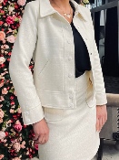 Blouson Tweed Écru