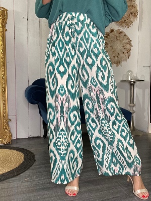 Pantalon Tie And Dye Vert Canard