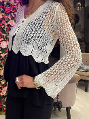 Cardigan Blanc en Maille Fine