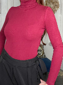Sous-Pull Bordeaux 