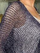 Gilet Crochet Étoile Bleu Marine 