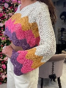 Crop-Top Maille Multicolore 