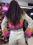 Crop-Top Maille Multicolore 