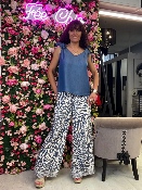 Top Lyocell Bleu Denim