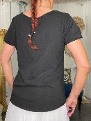 T-Shirt Noir Coeur Doré 