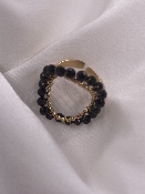 Bague Strass Noir