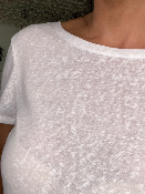 T-Shirt Dos Vrillé Blanc