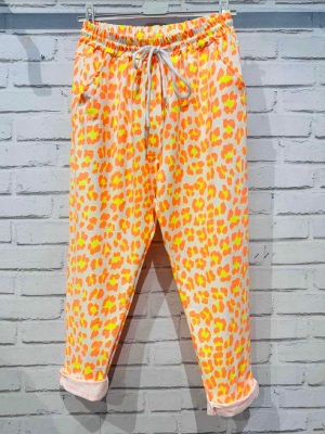 Pantalon Jogg Léopard Fluo Orange