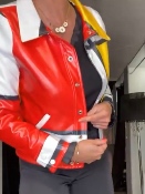 Blouson Enduit Mondrian