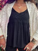 Gilet Poncho Blanc Ajouré 