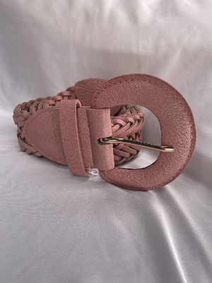 Ceinture Tressée Rose 