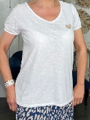 T-Shirt Blanc Coeur Doré 