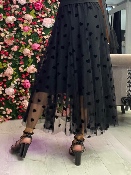Jupe Tulle Coeurs Noirs