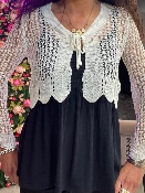 Cardigan Blanc en Maille Fine