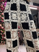 Pantalon CrochetNoir/Ficelle