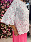 Haut Gaze de Coton Coeurs Roses