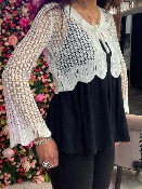 Cardigan Blanc en Maille Fine