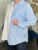 Chemise Mi-Vichy Bleu Ciel