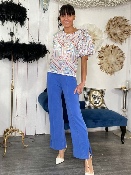 Pantalon Bleu Électrique 