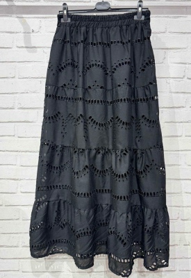 Jupe Noire Broderie Anglaise