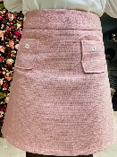 Jupe Tweed Rose Clair 