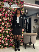 Blouson Tweed Noir 