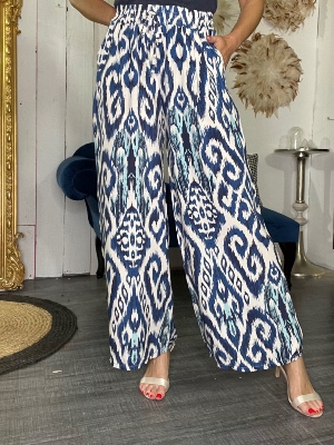 Pantalon Tie And Dye Bleu Marine 