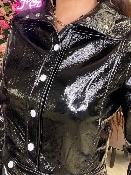 Blouson Vinyle Noir 