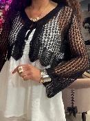 Cardigan Noir en Maille Fine