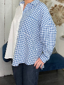 Chemise Mi-Vichy Bleu Vif
