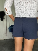 Short Festonné Marine
