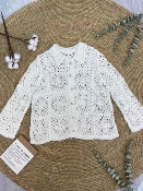 Cardigan Crochet Blanc