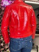 Blouson Vinyle Daisy Rouge