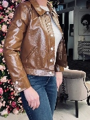 Blouson Vinyle Daisy Cappuccino 