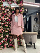 Blouson Tweed Rose Clair