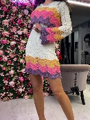 Crop-Top Maille Multicolore 