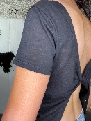 T-Shirt Dos Vrillé Noir