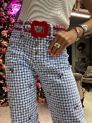 Pantalon Vichy Cerises