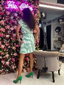 Robe Marinière Verte