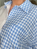 Chemise Mi-Vichy Bleu Ciel